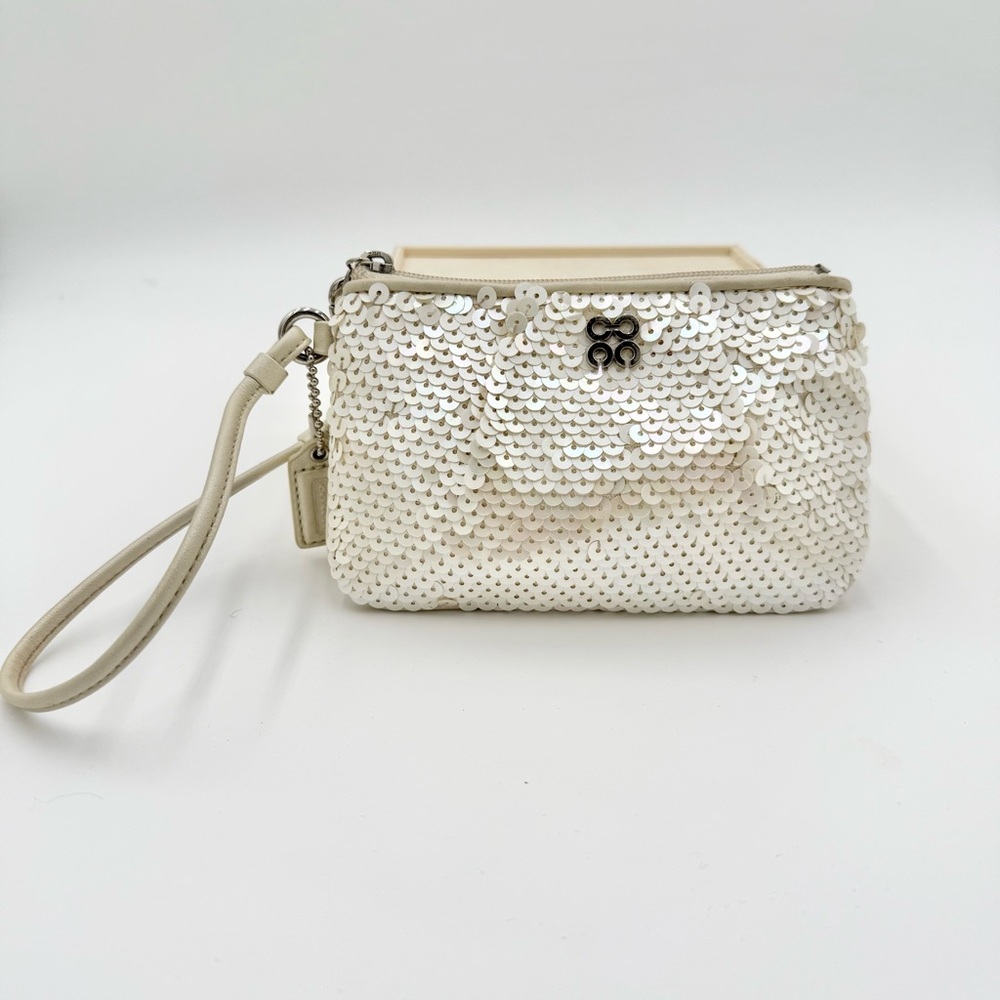 Coach Audrey Sequins Small Wristlet EUC